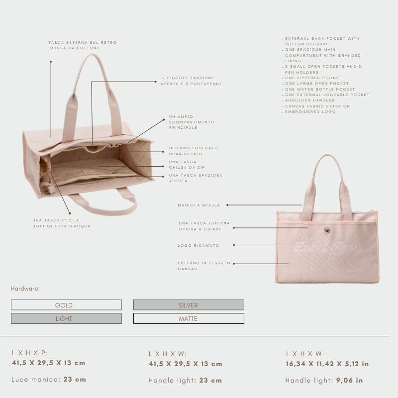BOLSO DE TELA LR - ROSA