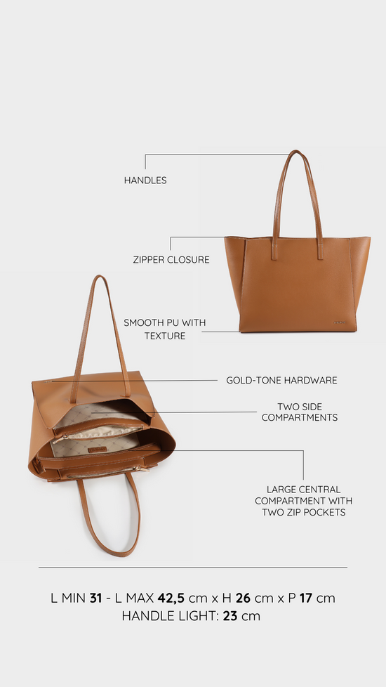 Borsa a spalla MELISSA BIG -CARAMEL
