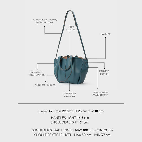 Borsa a spalla SCARLETT SMALL - CELESTE