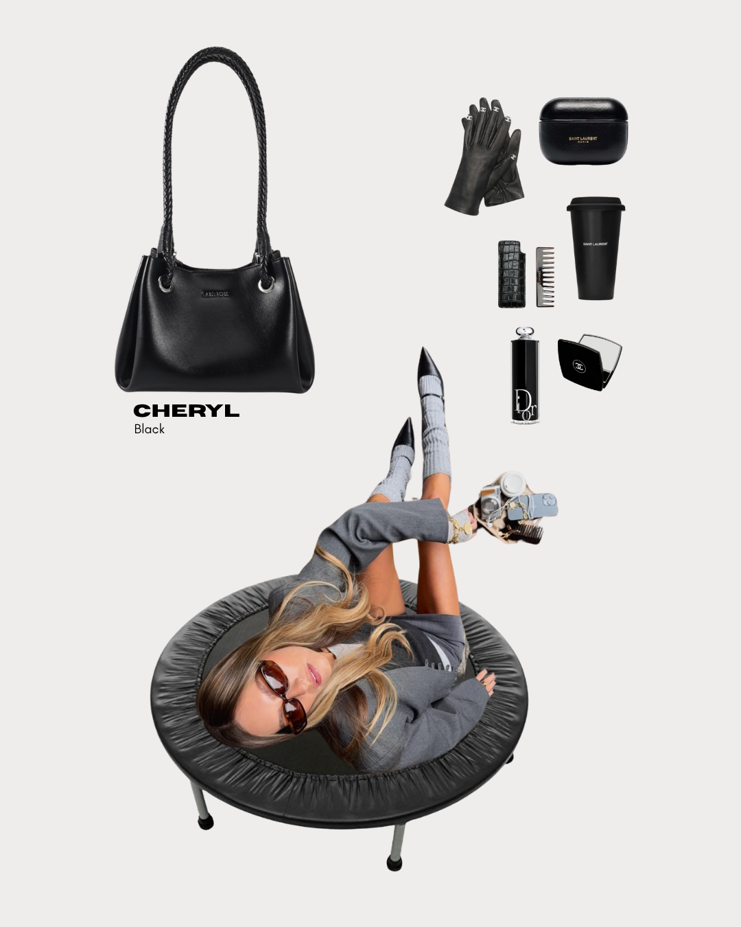 Bolso de hombro CHERYL - NEGRO