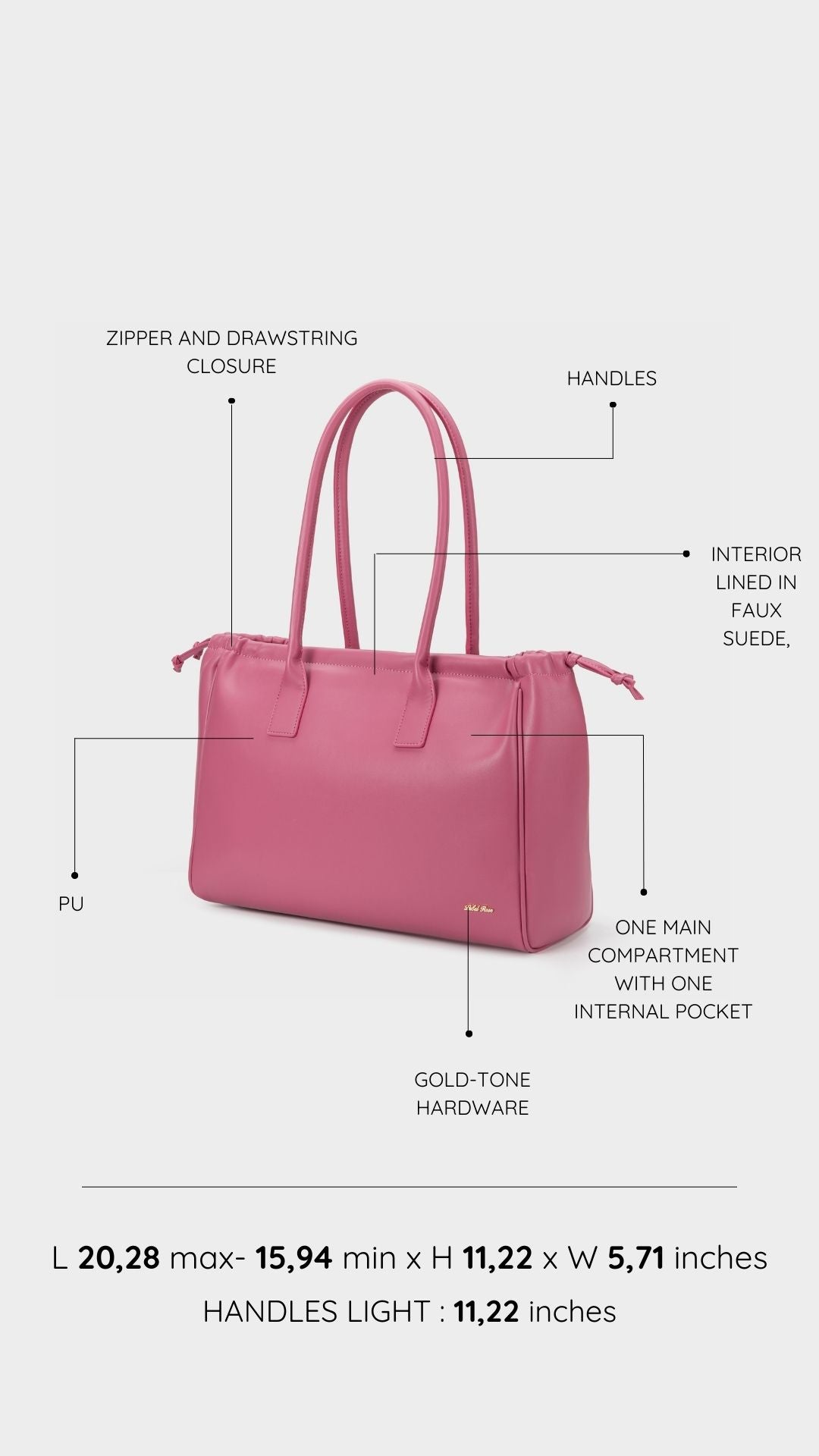 Borsa a spalla SKYLER - TAFFY PINK