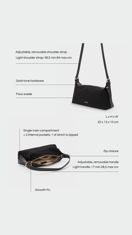 Borsa a spalla DUA - BLACK GOLD