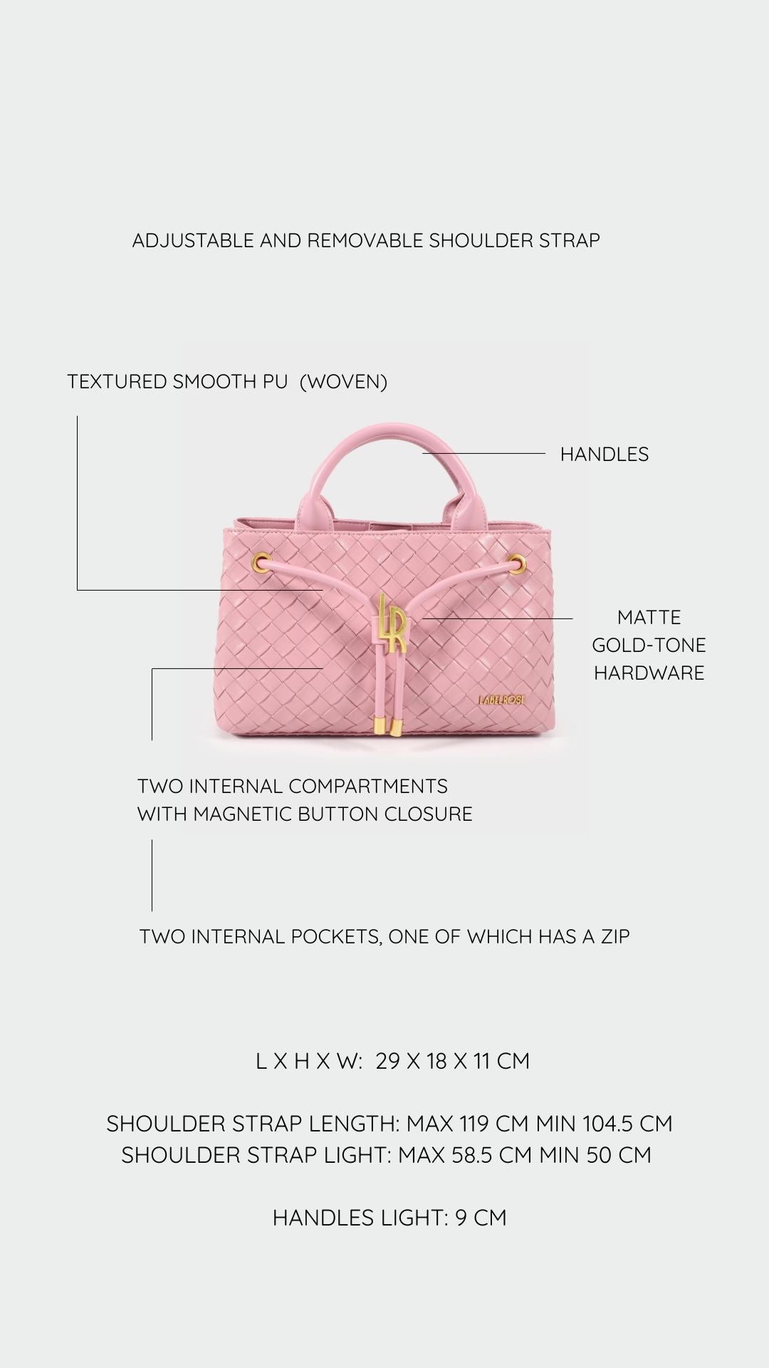 Borsa a mano MEGAN PREVENDITA - PINK QUARZ