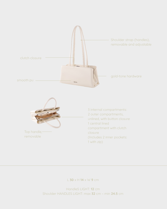 Borsa a mano PEARL- SNOW PEARL