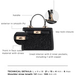 Borsa a mano PARIS MINI STRASS - BLACK GOLD