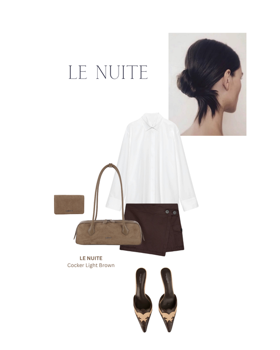 Borsa a spalla LE NUITE - COCKER LIGHT BROWN