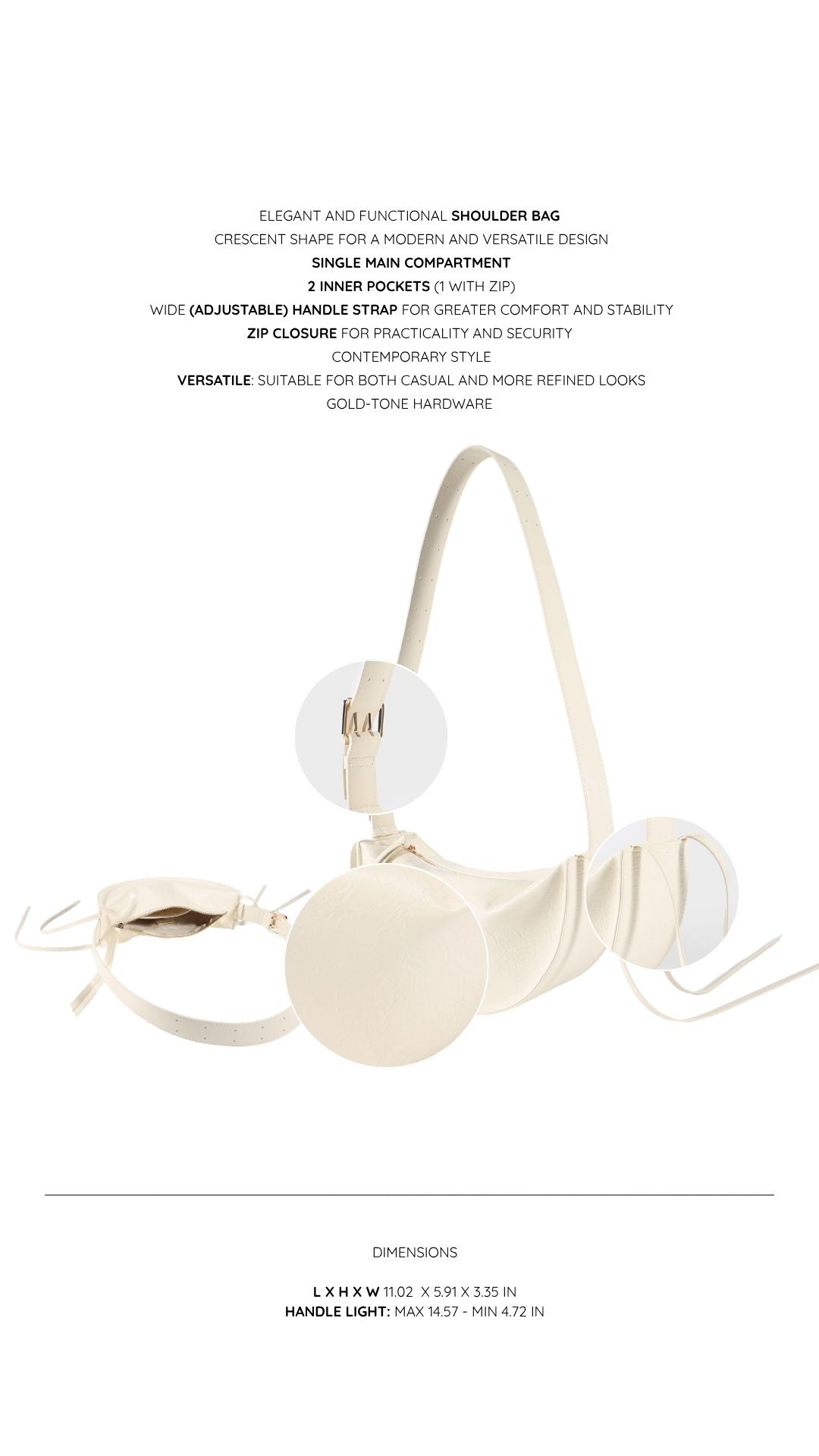 Borsa a spalla EMILY - CREAM (PREVENDITA)