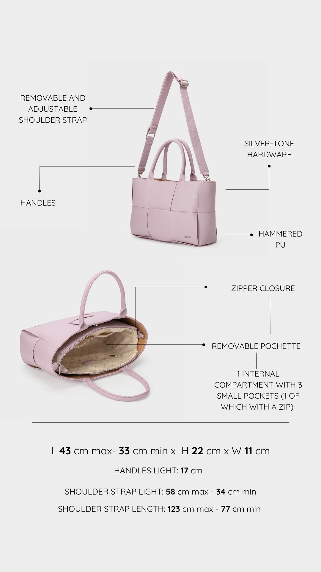 Borsa a mano ROSY - LILAC