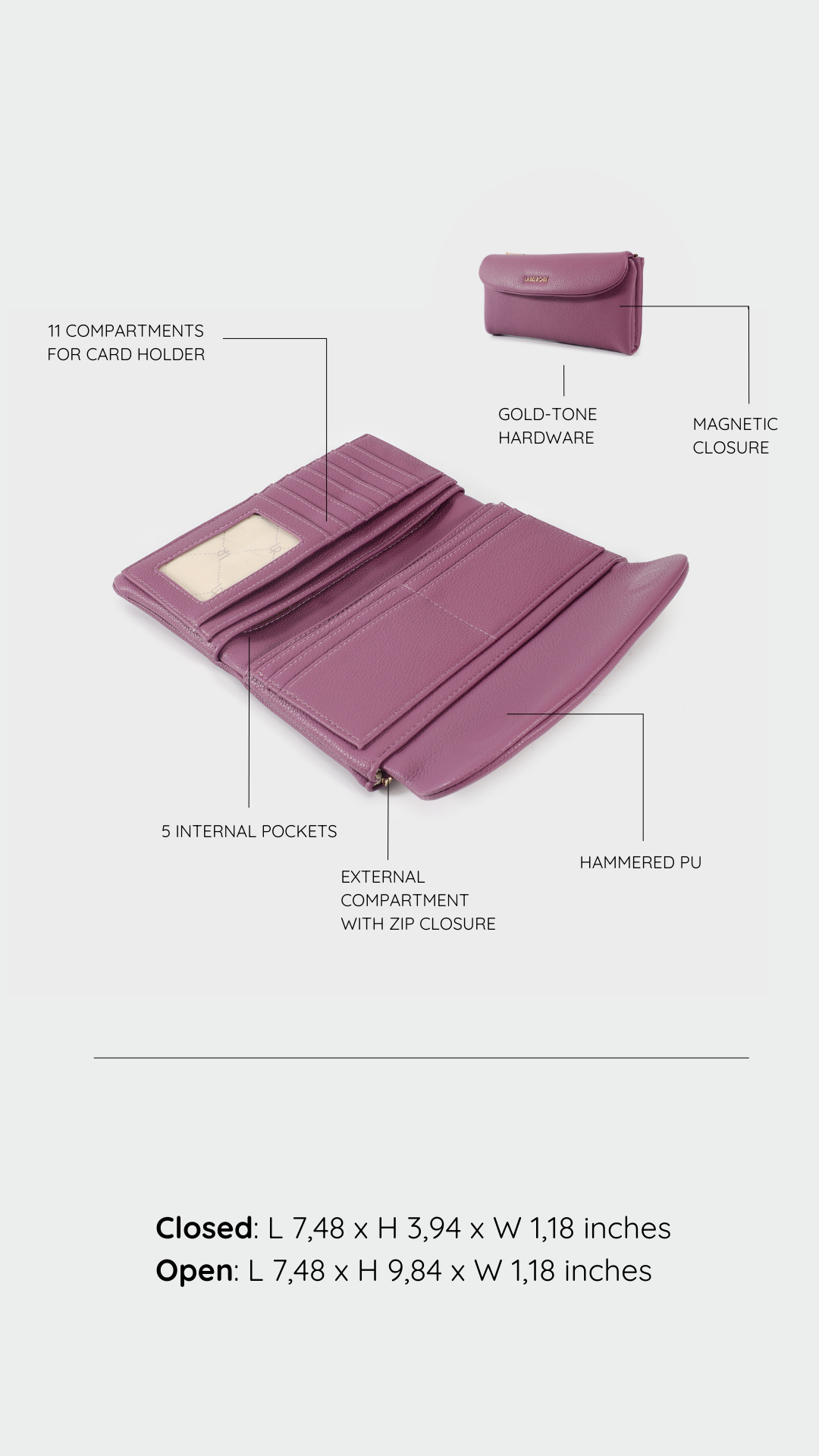 Portafoglio GEORGIE WALLET - VIOLET