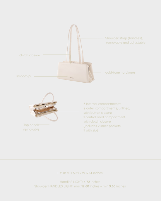 Borsa a mano PEARL- SNOW PEARL