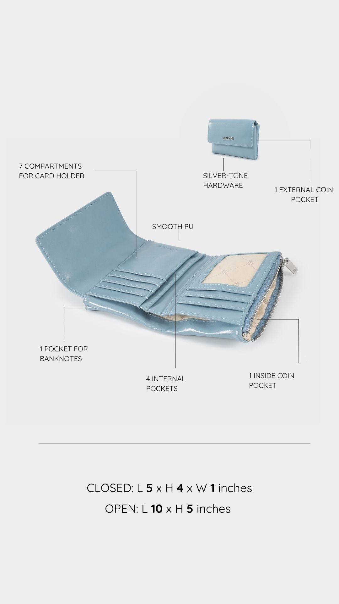 FANNY WALLET wallet - BLUE JEANS