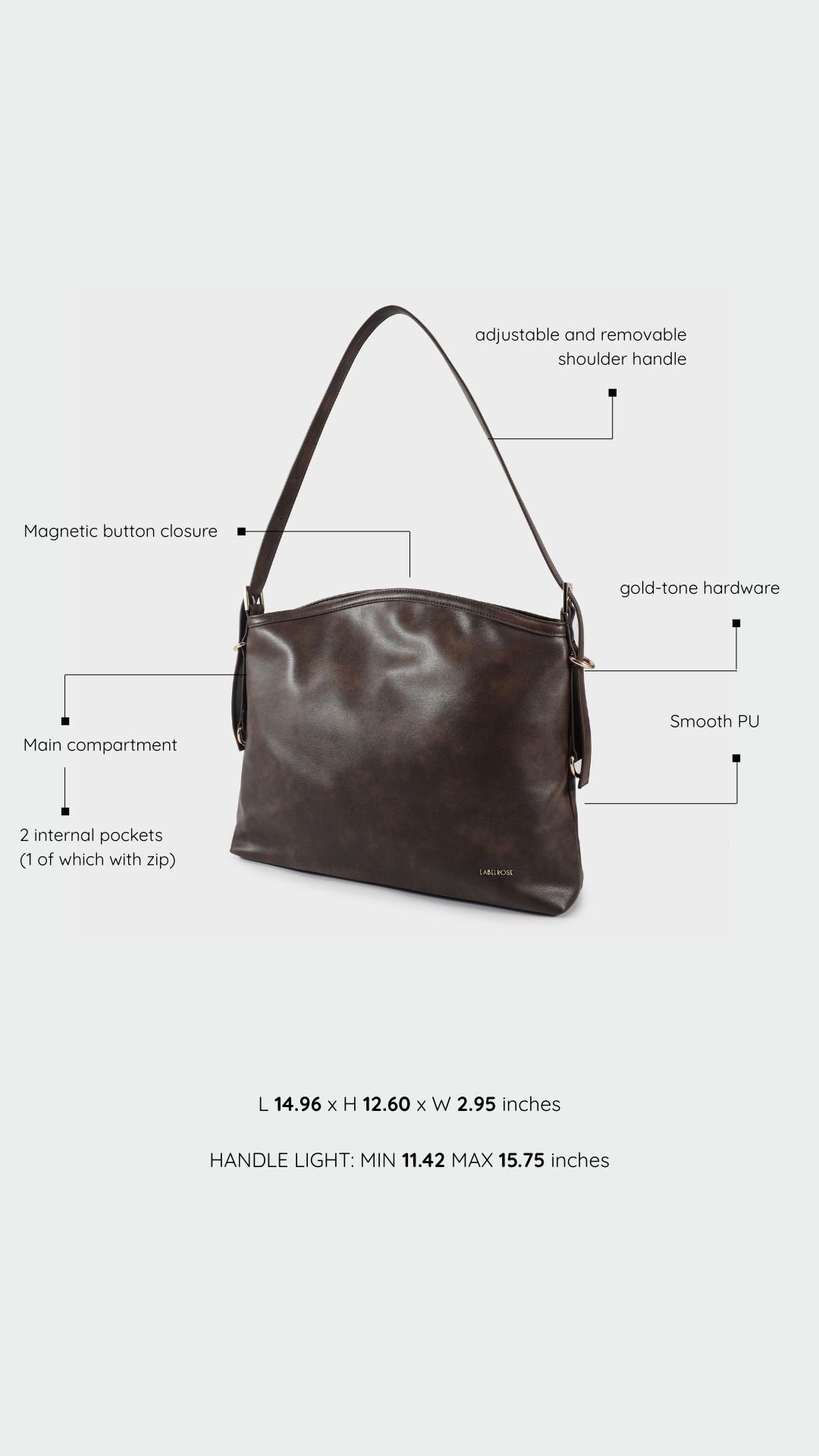 Borsa a spalla MINNIE - BROWN