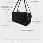 Shopping bag a spalla SIDNEY - NERO SILVER