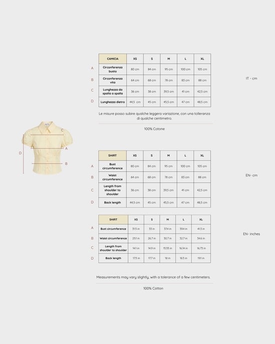 Camicia AIDA - BUTTER YELLOW