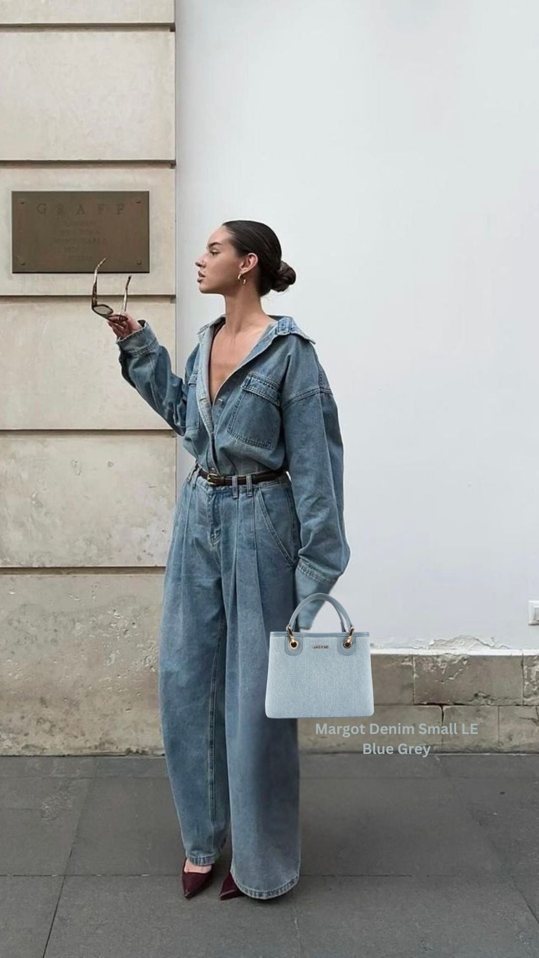 Bolso de mano MARGOT SMALL DENIM LE - LIGHT WASH