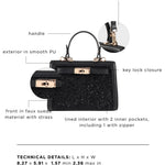 Borsa a mano PARIS MINI STRASS - BLACK GOLD
