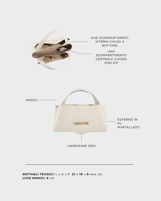 Borsa a mano IVORY SMALL - CREAMY WHITE