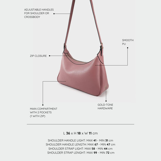 Borsa a spalla GABRY - MAUVE