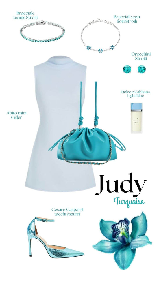 Borsa a tracolla JUDY - TURQUOISE