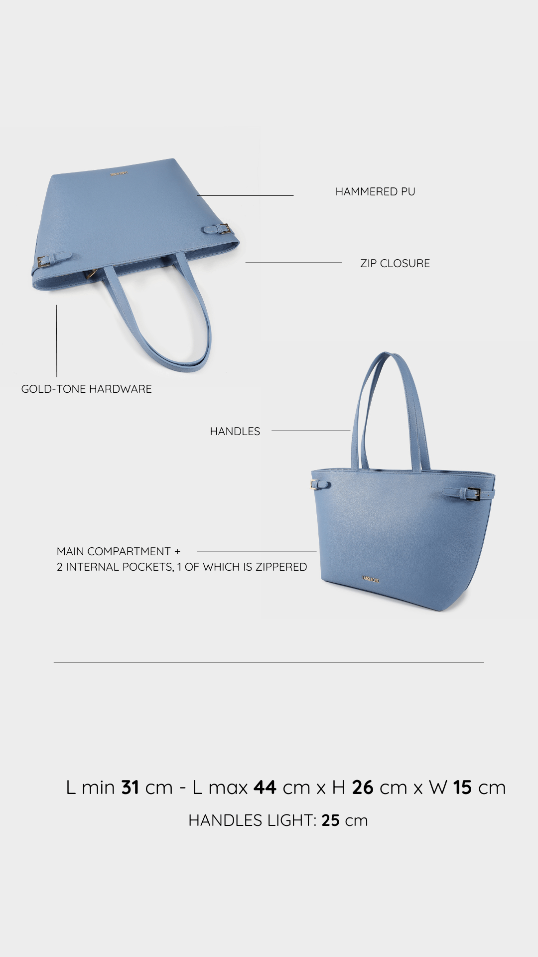 Borsa a spalla Georgie - BLUETTE