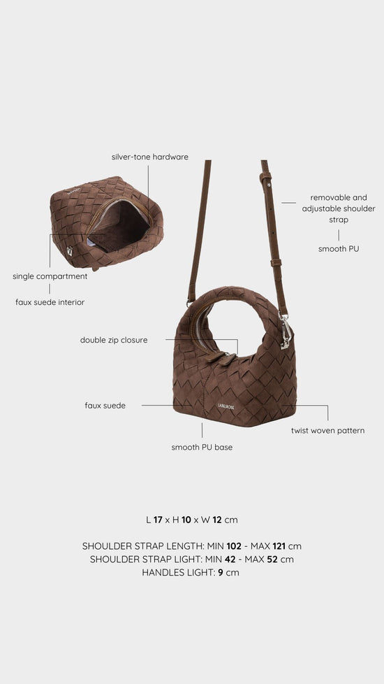 Borsa a mano WEAVE - CHOCOLATE