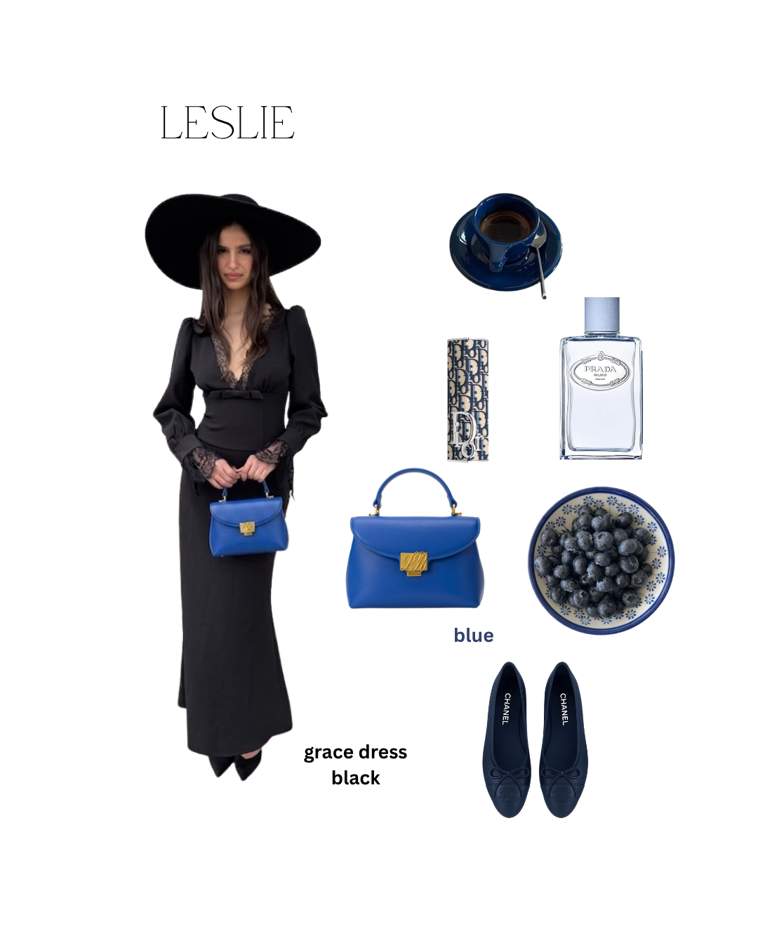 Borsa a mano LESLIE - BLUE