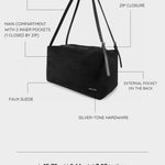 Shopping bag a spalla SIDNEY - NERO SILVER
