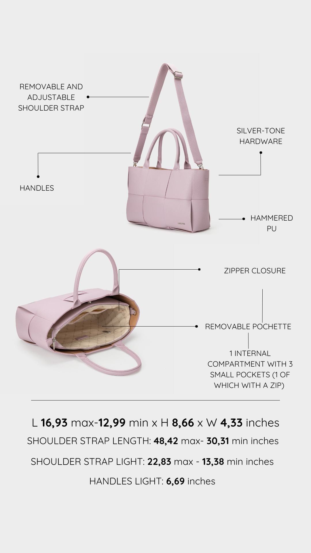 Borsa a mano ROSY - LILAC