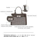 Borsa a mano PARIS MINI STRASS - GREY