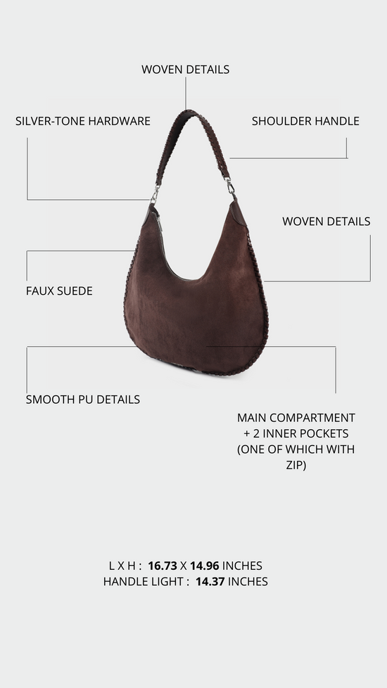 BORSA A SPALLA AURORA - BROWN