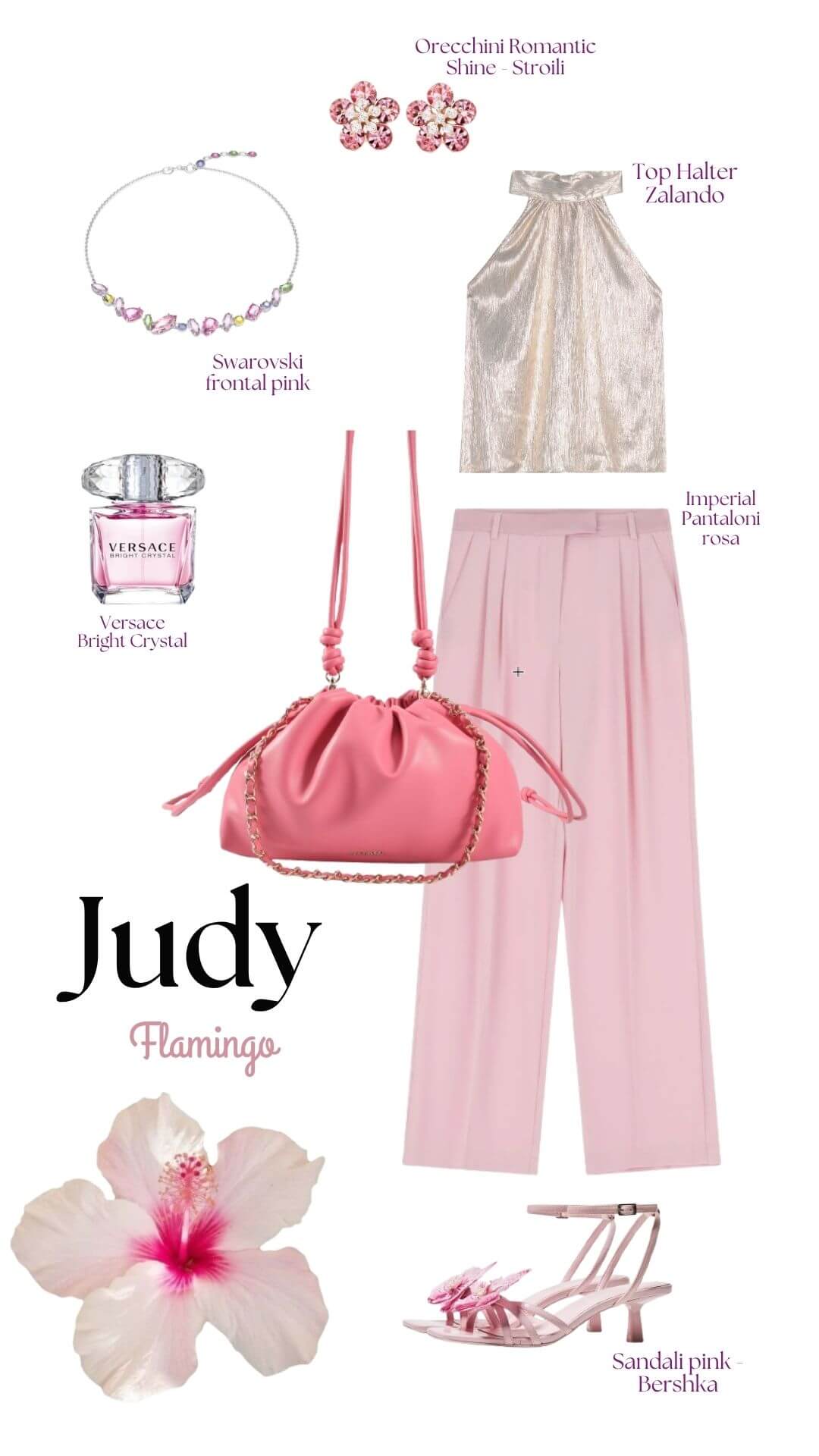 Borsa a tracolla JUDY - FLAMINGO