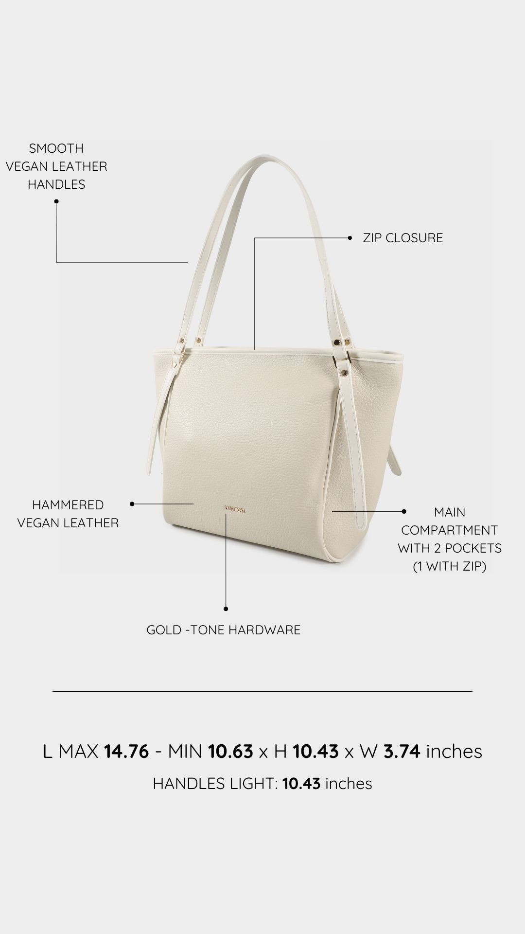 Borsa a spalla CRI - CREAM
