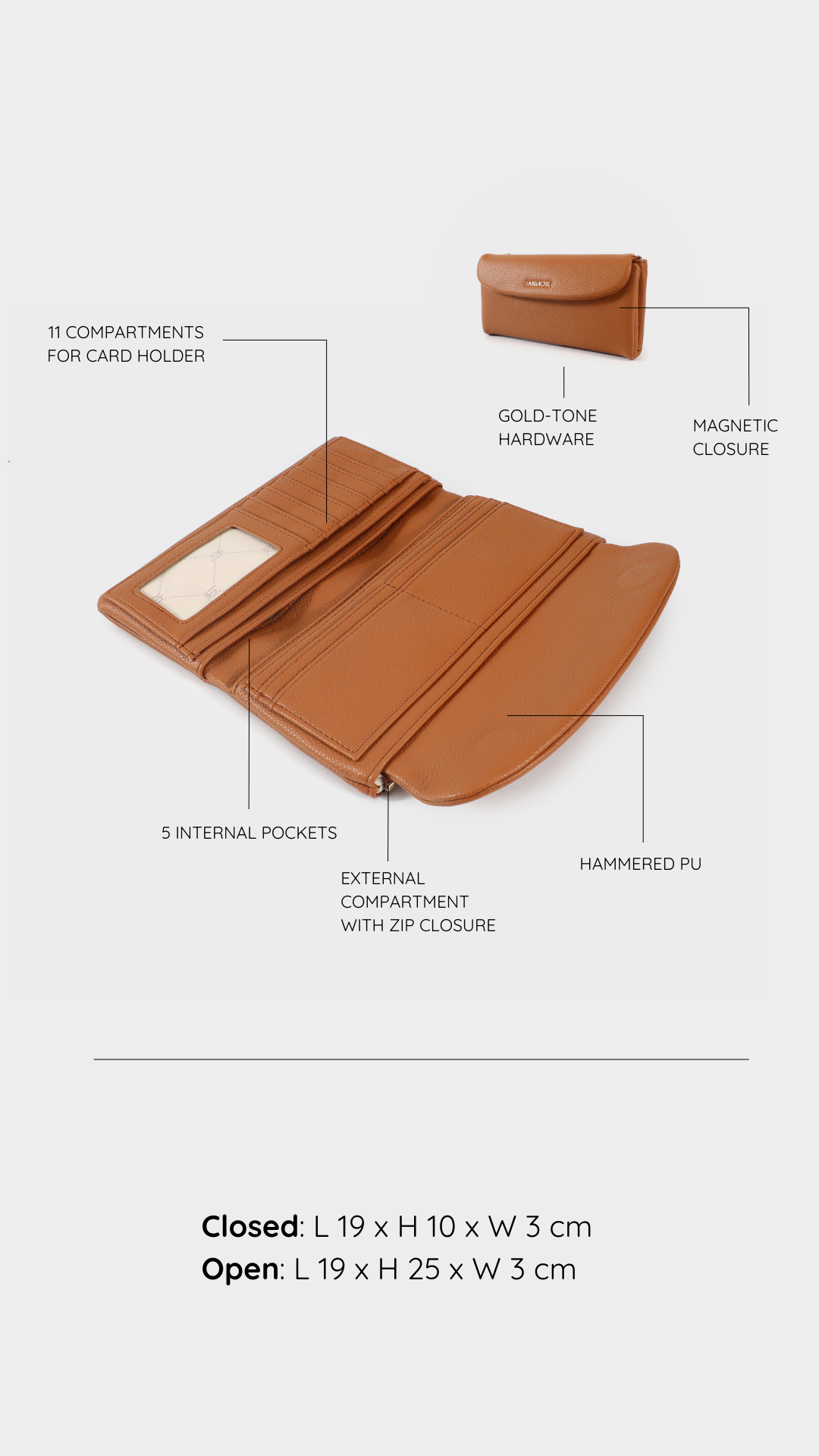 Portafoglio GEORGIE WALLET - CAMEL