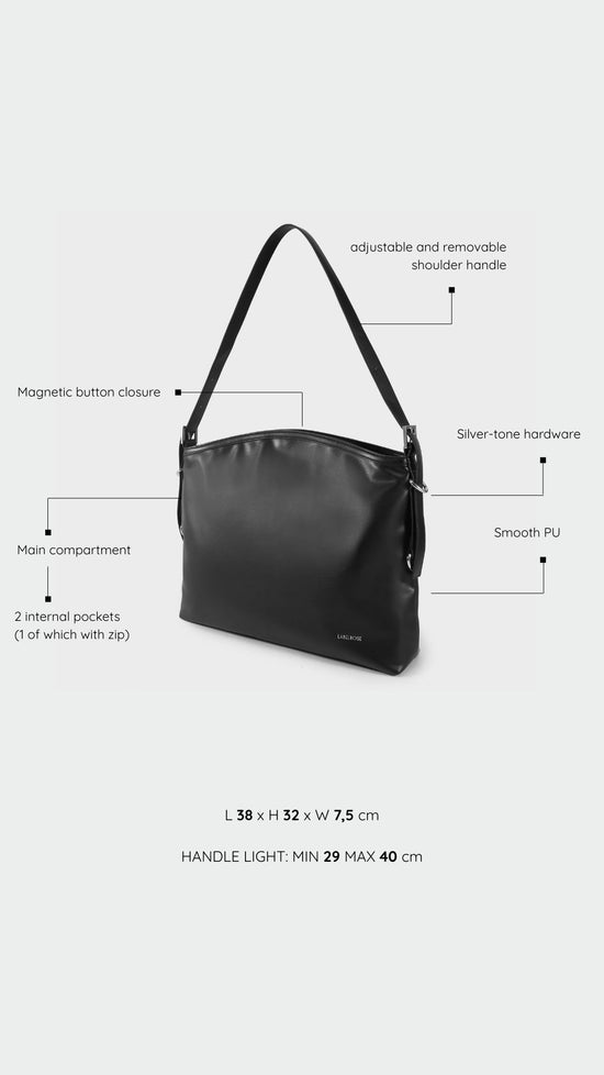 Borsa a spalla MINNIE - BLACK SILVER