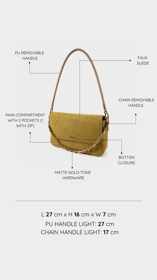 Borsa a spalla MELANY- SENAPE