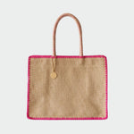 AZURE straw bag - FUCHSIA