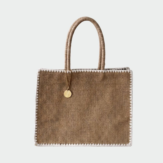 AZURE straw bag - WHITE