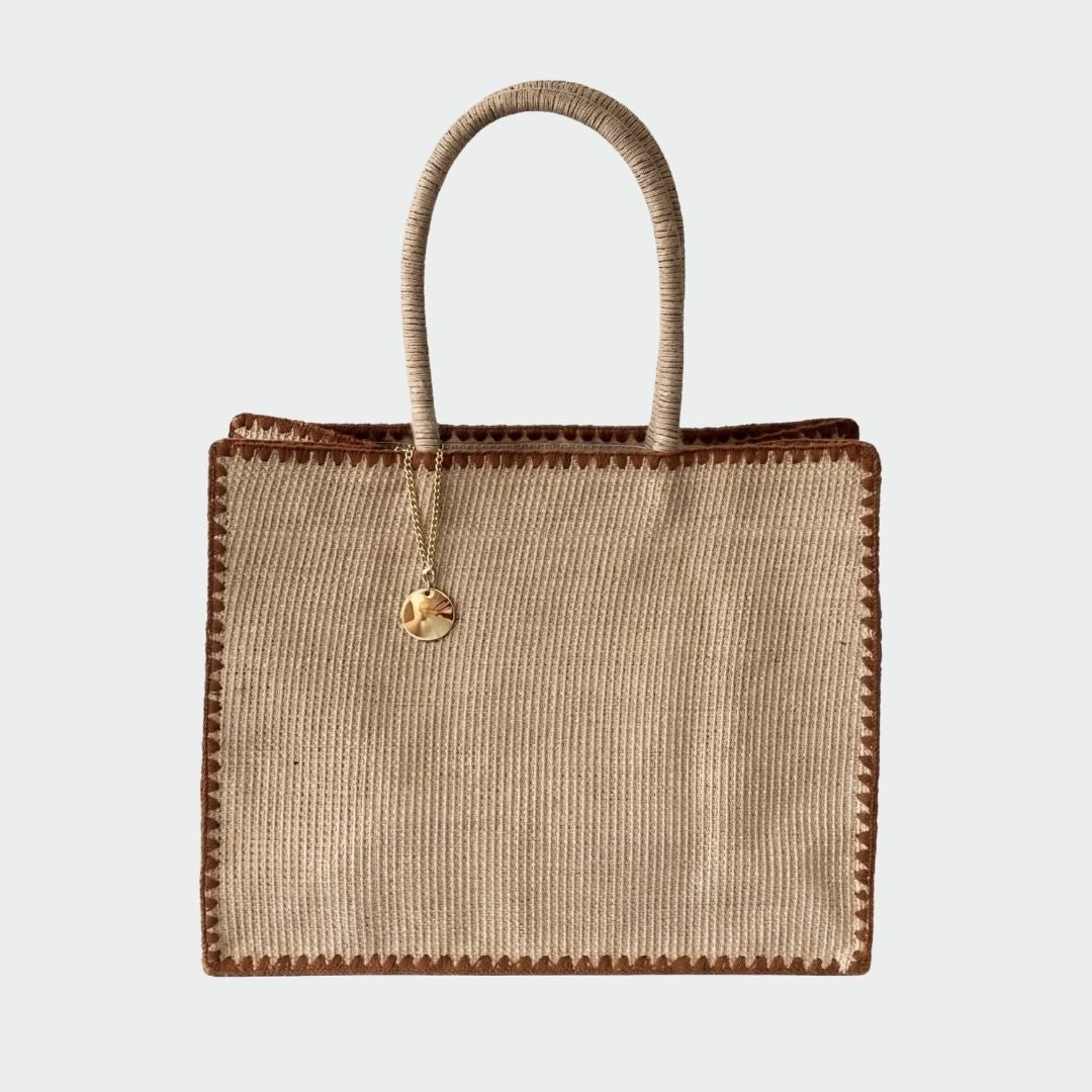 AZURE straw bag - TERRACOTTA
