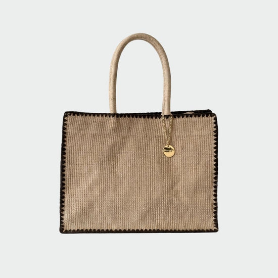 AZURE straw bag - DARK GREEN