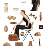 QUINN-CAMEL shoulder bag