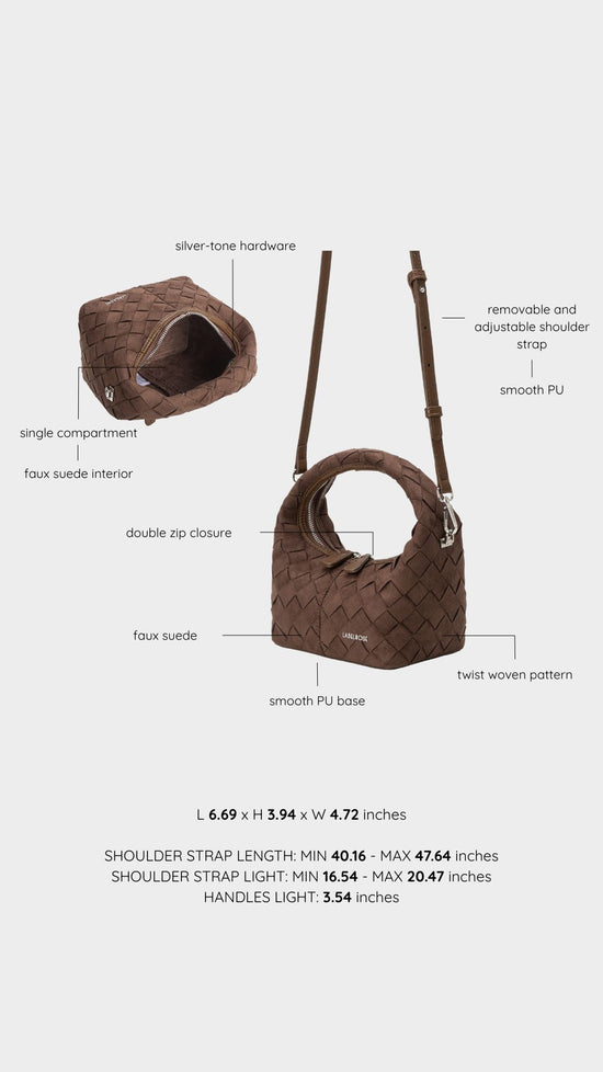 Borsa a mano WEAVE - CHOCOLATE
