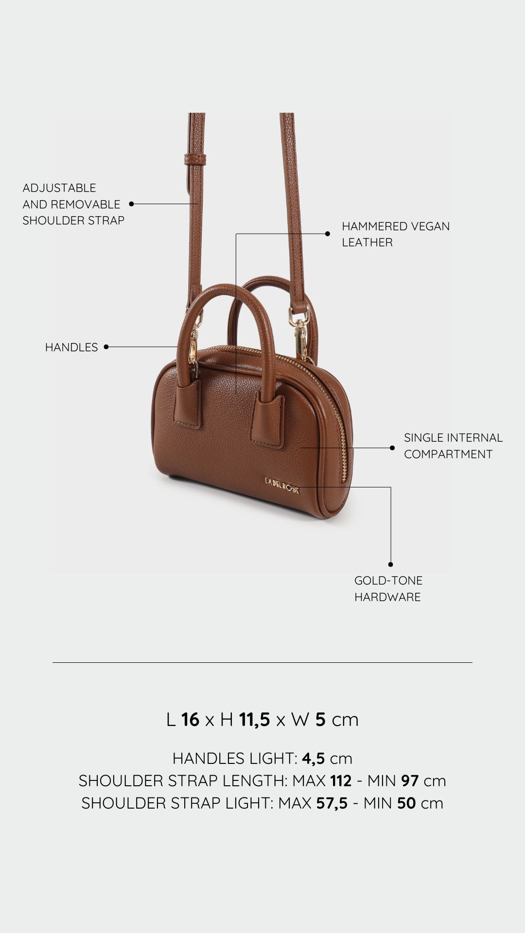 Mini bag ZELDA - LIGHT BROWN