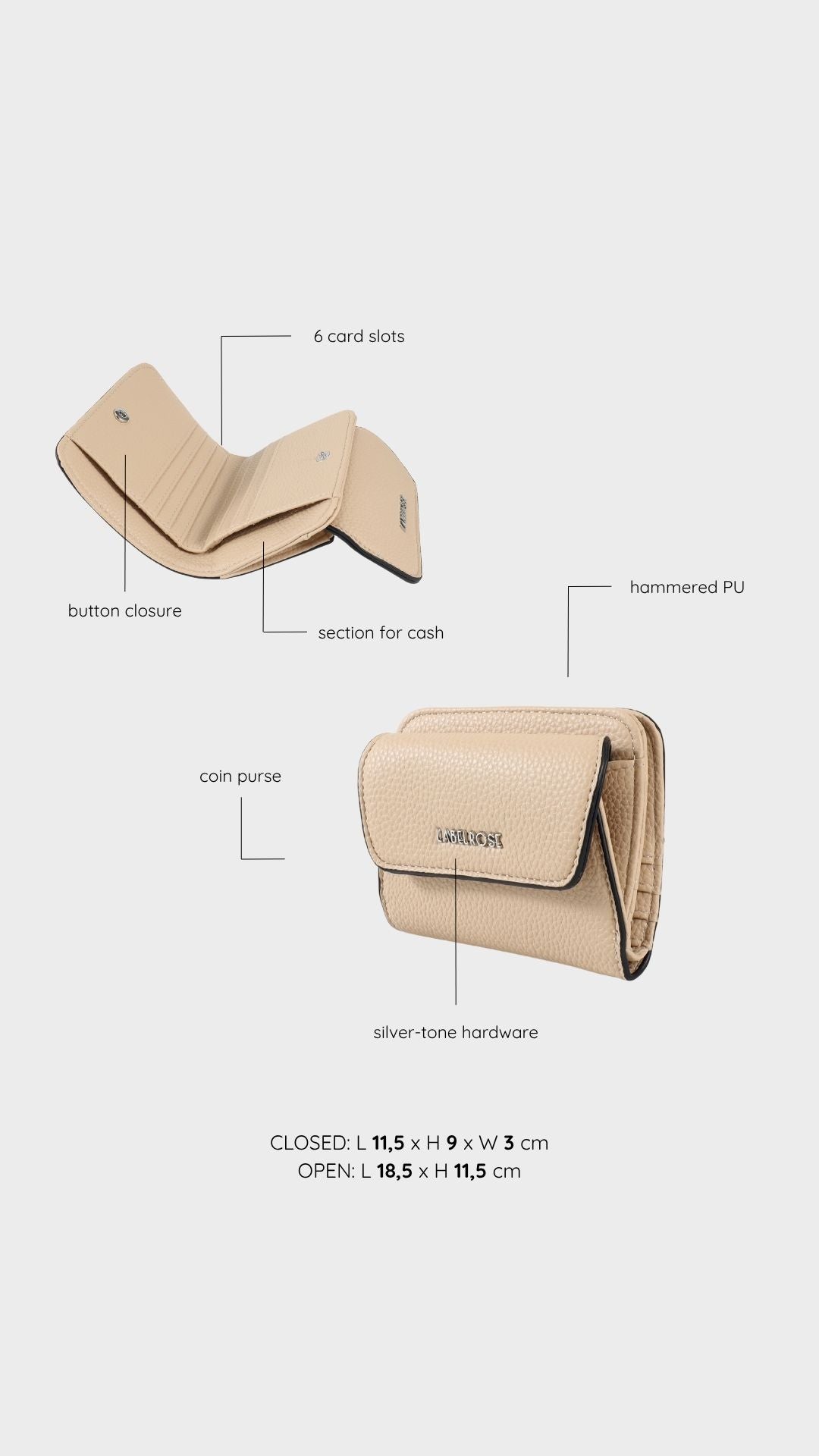 Portafoglio MISTY WALLET - BEIGE