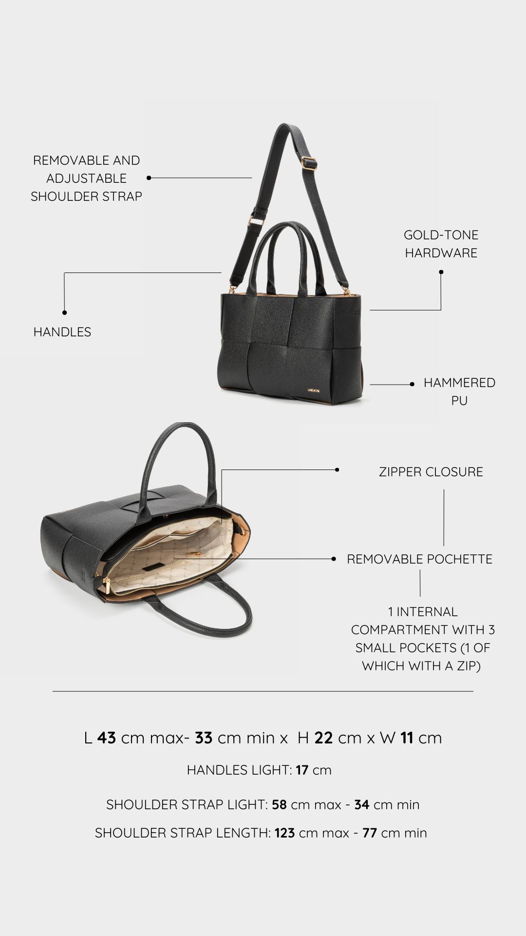 Borsa a mano ROSY - BLACK