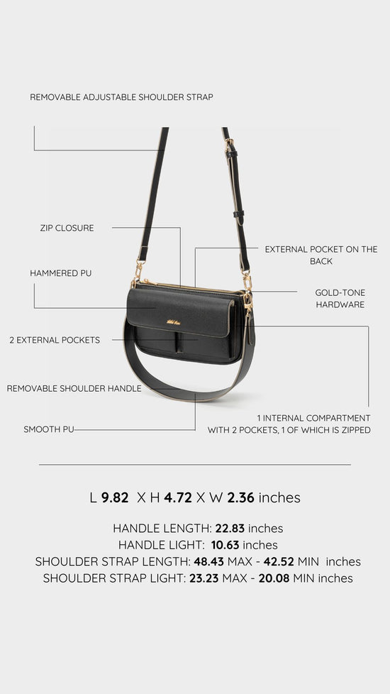 Borsa a spalla SABRINA - BLACK GOLD