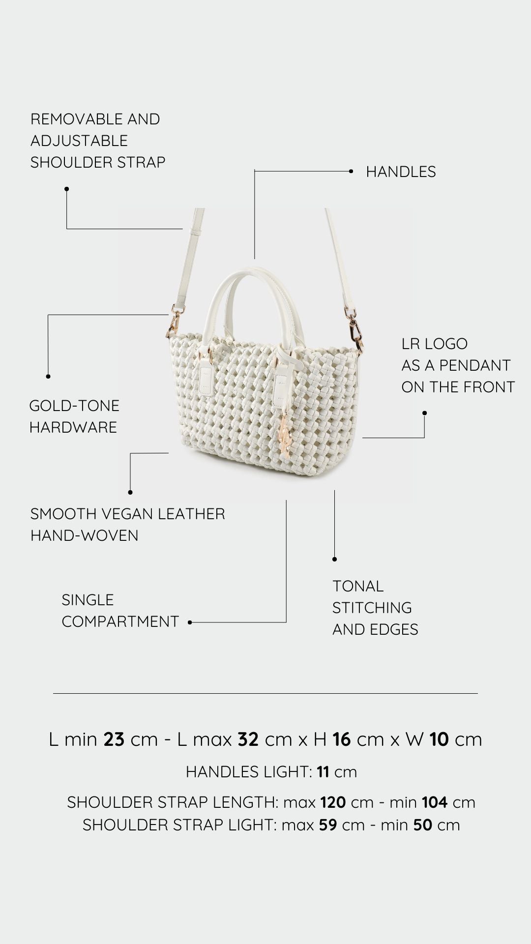 Borsa a tracolla YVETTE - WHITE