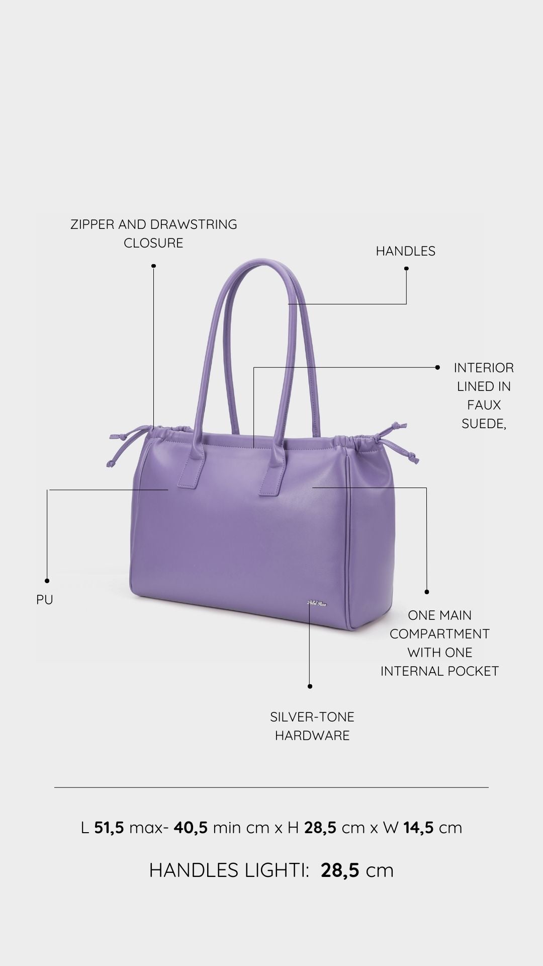 Borsa a spalla SKYLER- LILAC