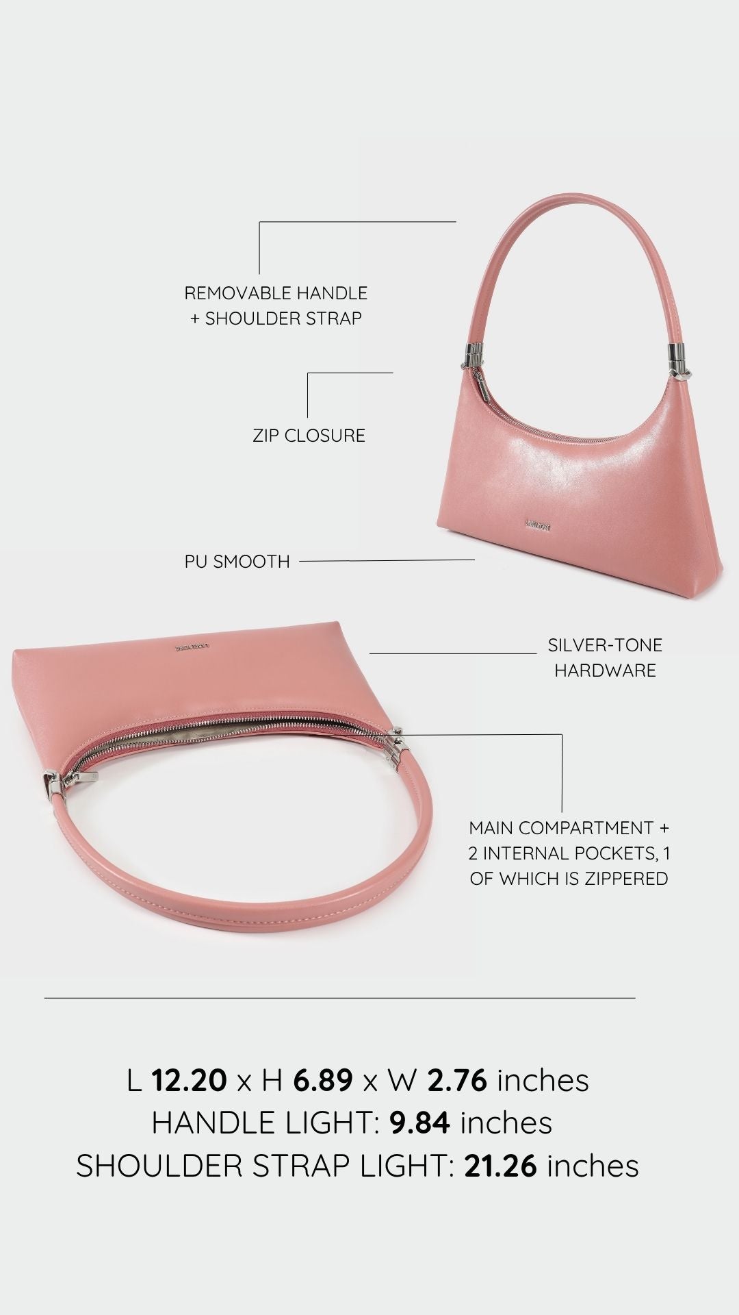 Borsa a spalla MAIA - PINK