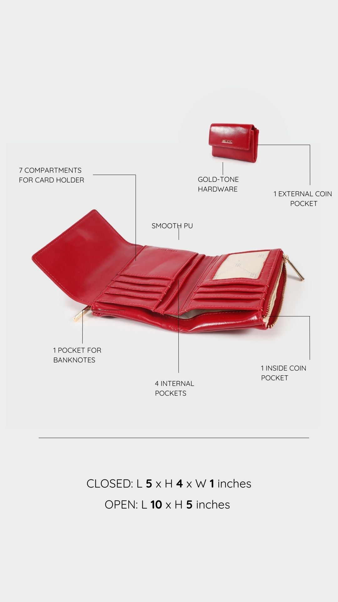 Portafoglio FANNY WALLET - RED