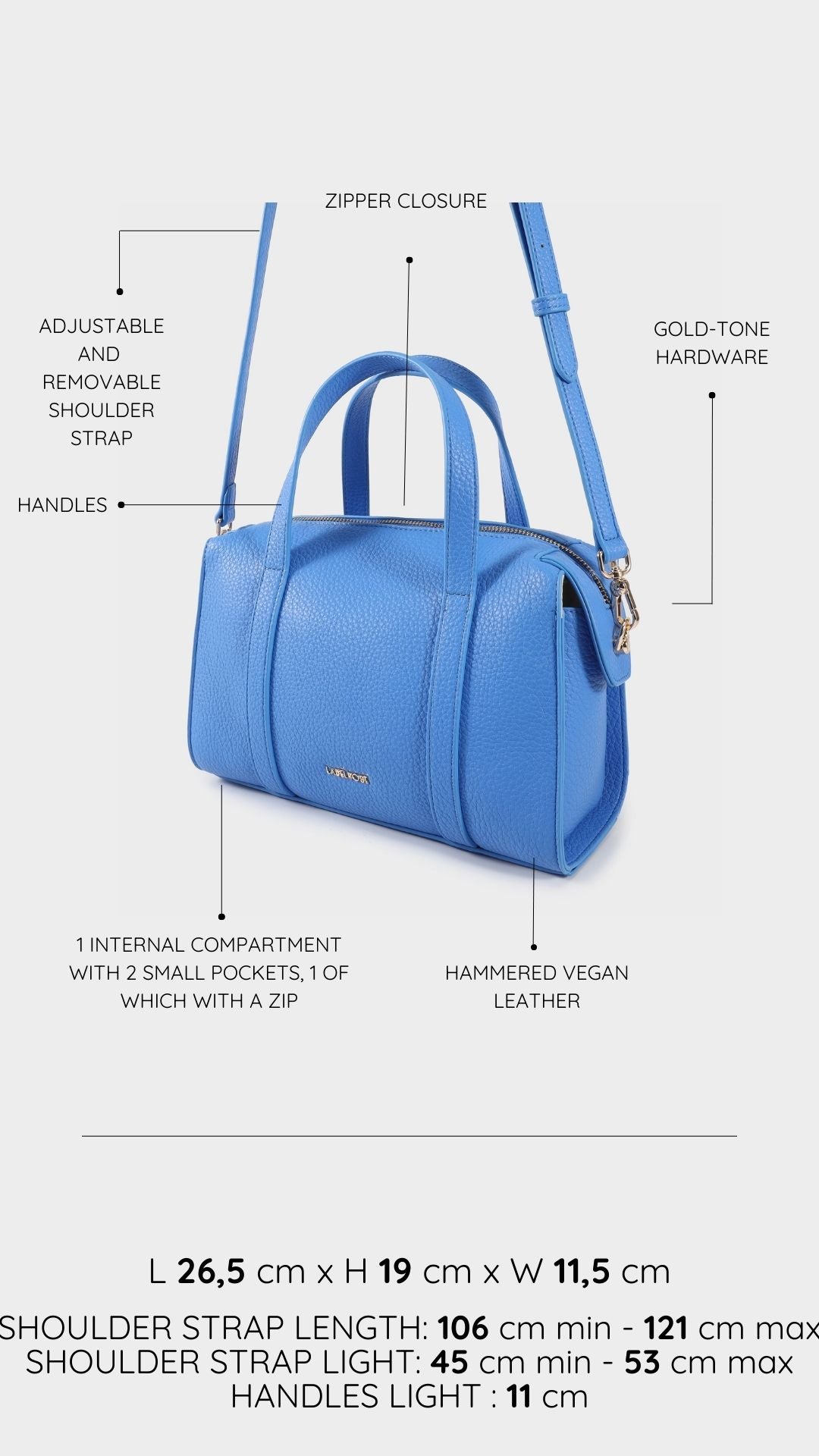 Borsa bauletto ELLEN - BLUE